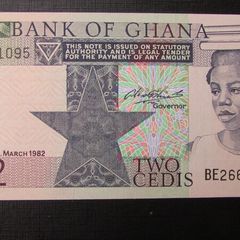 Ghana 1982.2 Cedis.Uncirculated Banknote.