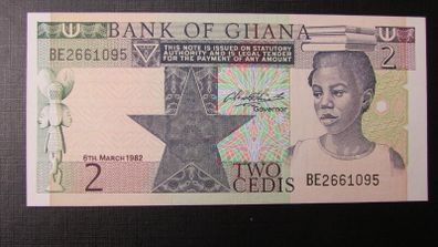 Ghana 1982.2 Cedis.Uncirculated Banknote.