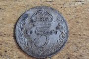 Great Britain UK 1920, 3 Pence / Threepence, George V, Silver Coin - free standard postage