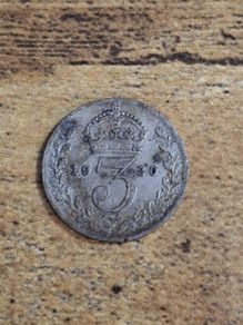 Great Britain UK 1920, 3 Pence / Threepence, George V, Silver Coin - free standard postage
