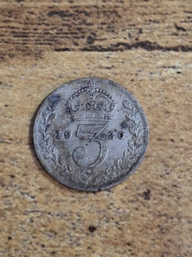 Great Britain UK 1920, 3 Pence / Threepence, George V, Silver Coin - free standard postage