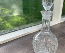 Large Heavy Crystal Glass Decanter and Stopper , 35cm 1.63kg