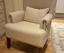 Cream Upholstered Armchair