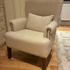 Cream Upholstered Armchair