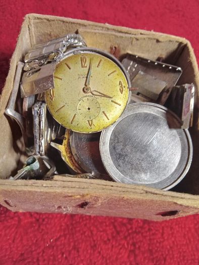 Old Box Of Scrap Watches