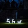 120 plush LED reindeer with sleigh power-operated white timer inside and outside Image 2