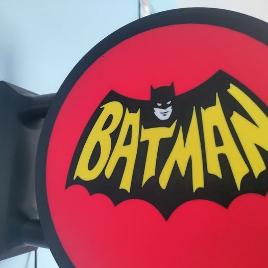 Batman Inspired LED Light Box Sign, Superhero Wall Light, Gaming Room Decor, Man Cave Sign, Comic Fan Gift, Bedroom Light