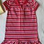 Brand New Girl's Coral & White Pique Polo Dress | Size 2-3 years Image 2