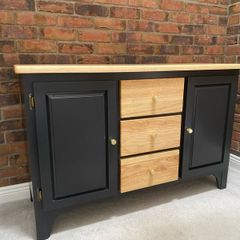 Refurbished solid wood sideboard