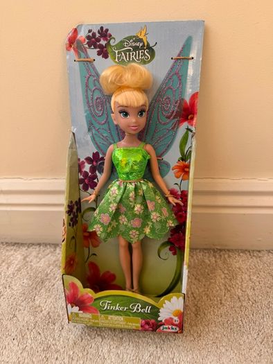 Disney Fairies Jakks Pacific Tinker Bell Fashion Doll approx. 23cm. Damaged Box and wing - a bit Please see photos