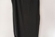 Long fine ribbed dress with side slit and matching long cardigan size 16 -18