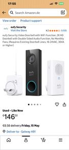 Eufy doorbell like new!