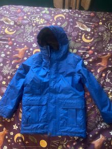 Boys Regatta Blue Waterproof Hooded Jacket