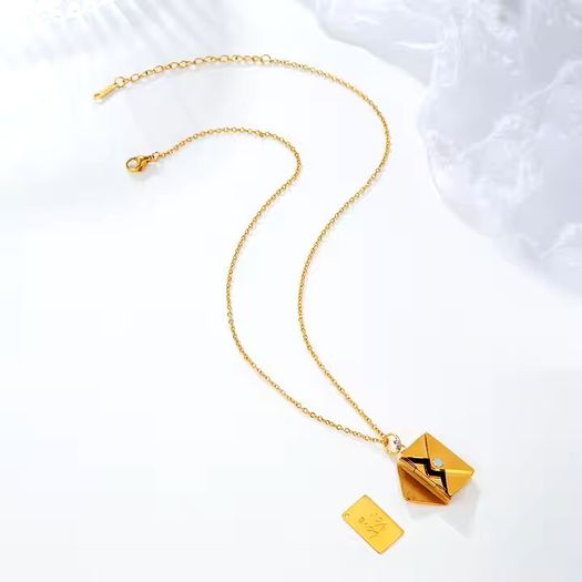 The Keepsake Envelope Necklace  Wear Your Message Custom Engrave By R'Laith