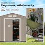 new 9 x 6ft Garden Metal Storage Shed. Outdoor Storage Tool House with Vents, Image 4