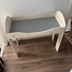 Wooden Kids LEGO Activity Play Table with Base Mats Included (White)