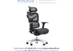Dorsum Executive Ergonomic Full Mesh Office Chair with Headrest - Black
