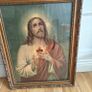 Three large vintage Our Lady and Sacred Heart pictures, Religious devotional items, good for props Image 3