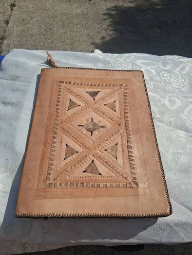 Hand Tooled Leather Presentation Folder