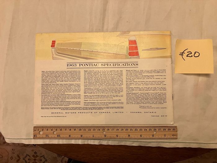 American car brochures. 1950s, 1960s and 1980s
