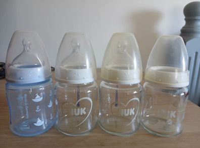 NUK Bottles Small x 4 + Teats 2 pack