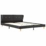 Bed Frame Dark Grey Burlap 150x200 cm Image 2