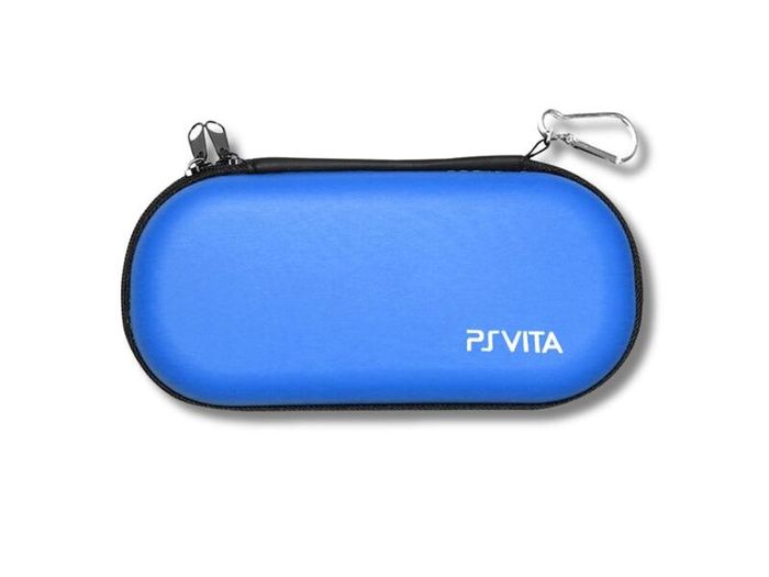 PS Vita PSP Carry Case Hard Protective Storage Bag Blue