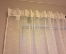IKEA white sheer curtains