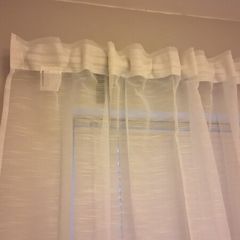 IKEA white sheer curtains