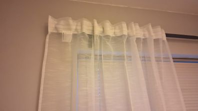 IKEA white sheer curtains