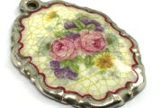 Antique Rosenthal Porcelain Pendant: