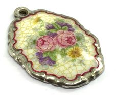 Antique Rosenthal Porcelain Pendant: