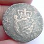 1754 George II Irish Hibernia Half-Penny Coin Image 5