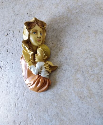 Mother Mary and Child Wall Plaque