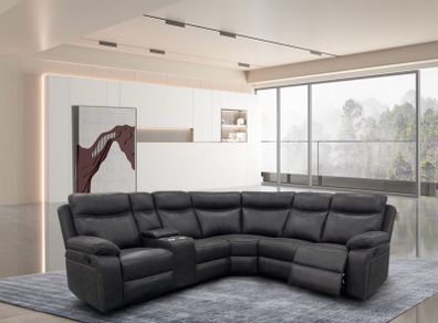 New Grey Recliner Corner Sofa