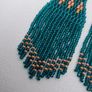 Turquoise earrings handwoven, silver earhooks Image 3