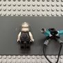lego super heroes sh0587 Mr. Freeze minifigure, Pearl Dark Gray, Neck Bracket Image 2