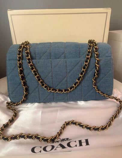 Coach Tabby 26 in quilted denim