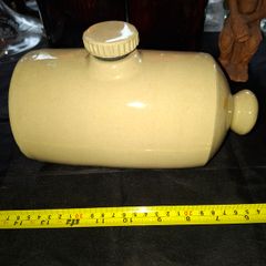 Beautiful Old Hot Water Stoneware Bottle Bed Foot Warmer, Postage Available