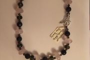 Amethyst, Smokey quartz &amp; Rose quartz necklace