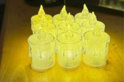 Set of 9 LED flameless tealight candles-realistic flame effect