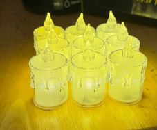 Set of 9 LED flameless tealight candles-realistic flame effect