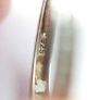Vintage Sterling Silver & Cubic Zirconia Hoops Earrings 2,7g Image 9
