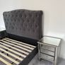 Grey king size bed frame Image 3