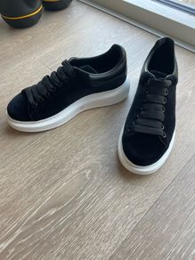 Alexander McQueen oversized velvet trainers