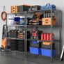 1000 lbs Storage Shelving Steel Heavy Duty 4-Tier Utility Shelving Unit Steel Organizer Wire Rack for Home,Kitchen,Office,Black 35 x 60 x 135.8 cm Image 7