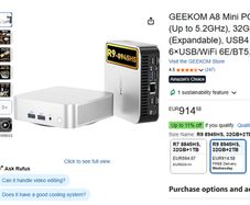 Mini PC Windows 11 Pro with AMD Ryzen 9 8945HS Up to 5.2GHz, 32GB DDR5 RAM - 2TB PCIe 4.0 SSD Expandable, USB4 40Gbps, Dual HDMI 4K-120Hz, 6x  USB, WiFi 6E, BT5.2 for Gaming, Office, Home