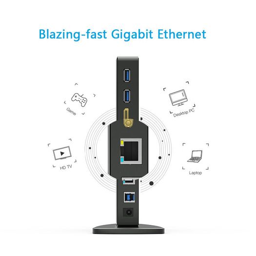 USB 3.0 Aluminum Universal Docking Station - Dual Monitor, 6 USB Ports, Gigabit LAN