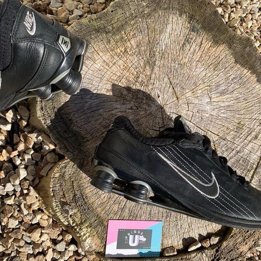 Vintage Black Leather Nike Shox