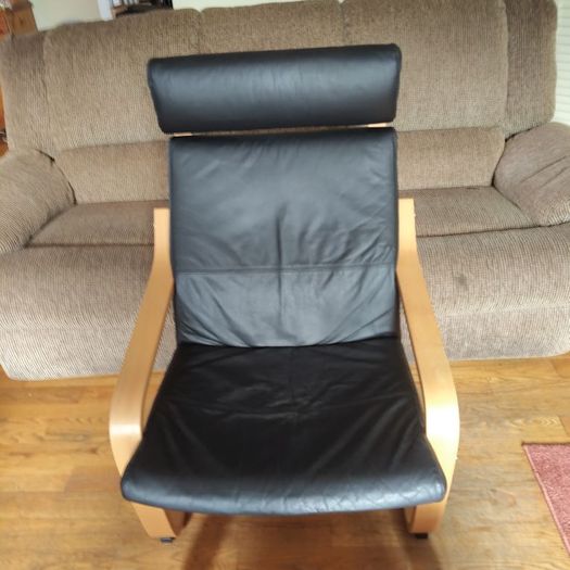 Scandinavian Armchair, and Footstool.